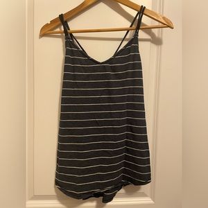 Lululemon blue with white stripe workout tank size 4